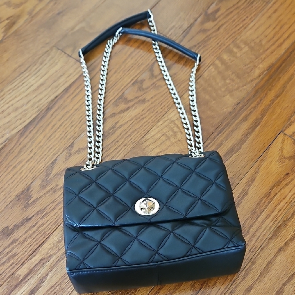 Kate Spade Black Quilted Chain Shoulder Bag